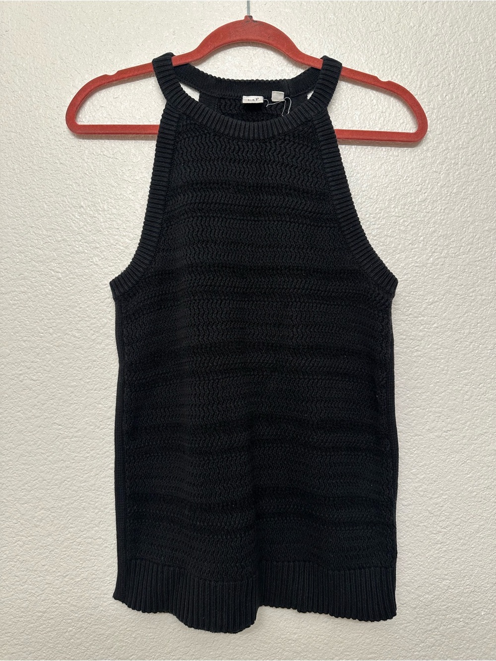 GAP Black Knit Halter-Style Sweater Tank